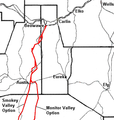 Revised Carlin Rail Route -- Source: DOE